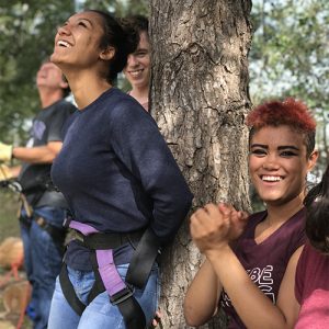 girls at ropes course